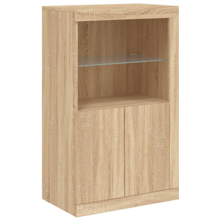 vidaXL Sideboard with LED Lights Sonoma Oak 162x37x100 cm - Giant Lobelia