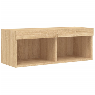 vidaXL TV Cabinet with LED Lights Sonoma Oak 80x30x30 cm - Giant Lobelia