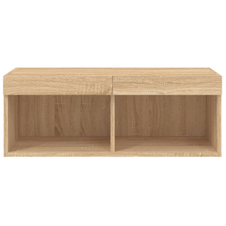 vidaXL TV Cabinet with LED Lights Sonoma Oak 80x30x30 cm - Giant Lobelia