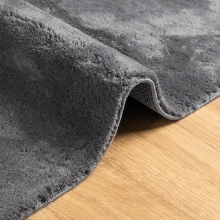 vidaXL Rug HUARTE Short Pile Soft and Washable Anthracite 240x240 cm - Giant Lobelia