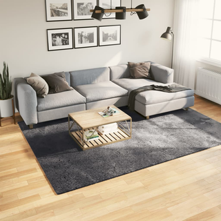 vidaXL Rug HUARTE Short Pile Soft and Washable Anthracite 200x280 cm - Giant Lobelia