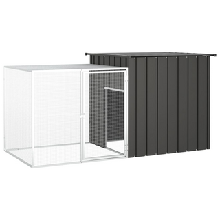 Chicken Cage Anthracite 200x91x100 cm Galvanised Steel - Giant Lobelia