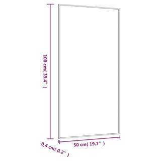 vidaXL Wall Mirror 50x100 cm Glass Rectangle - Giant Lobelia