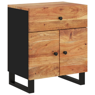 Bedside Cabinet 50x33x60 cm Solid Wood Acacia&Engineered Wood - Giant Lobelia