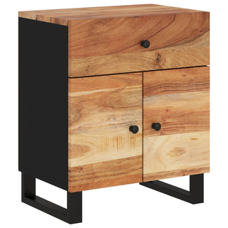 Bedside Cabinet 50x33x60 cm Solid Wood Acacia&Engineered Wood - Giant Lobelia