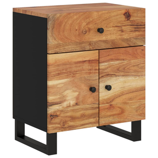 Bedside Cabinet 50x33x60 cm Solid Wood Acacia&Engineered Wood - Giant Lobelia