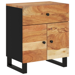 Bedside Cabinet 50x33x60 cm Solid Wood Acacia&Engineered Wood - Giant Lobelia