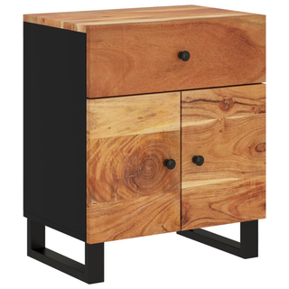 Bedside Cabinet 50x33x60 cm Solid Wood Acacia&Engineered Wood - Giant Lobelia