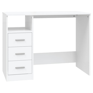 vidaXL Desk with Drawers White 102x50x76 cm Engineered Wood - Giant Lobelia