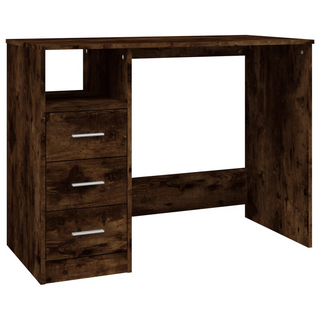 vidaXL Desk with Drawers Smoked Oak 102x50x76 cm Engineered Wood - Giant Lobelia