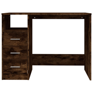 vidaXL Desk with Drawers Smoked Oak 102x50x76 cm Engineered Wood - Giant Lobelia