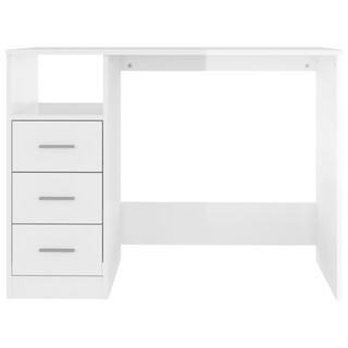 vidaXL Desk with Drawers High Gloss White 102x50x76 cm Engineered Wood - Giant Lobelia