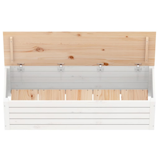 vidaXL Storage Box White 109x36.5x33 cm Solid Wood Pine - Giant Lobelia