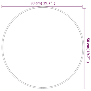 vidaXL Wall Mirror Gold Ø 50 cm Round - Giant Lobelia