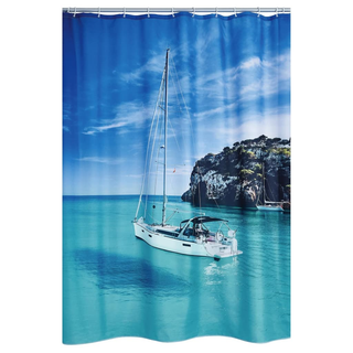 RIDDER Shower Curtain Sailboat 180x200 cm - Giant Lobelia