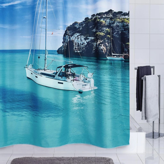 RIDDER Shower Curtain Sailboat 180x200 cm - Giant Lobelia