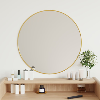 vidaXL Wall Mirror Gold Ø 60 cm Round - Giant Lobelia