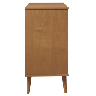 vidaXL Drawer Cabinet MOLDE Brown 80x40x80 cm Solid Wood Pine - Giant Lobelia