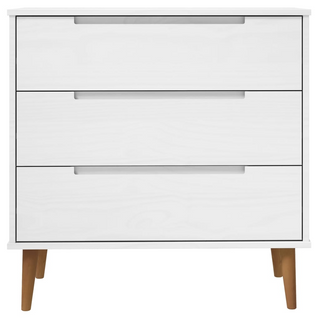 vidaXL Drawer Cabinet MOLDE White 80x40x80 cm Solid Wood Pine - Giant Lobelia