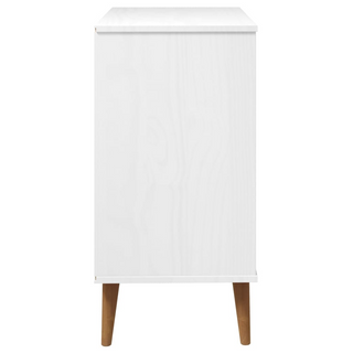 vidaXL Drawer Cabinet MOLDE White 80x40x80 cm Solid Wood Pine - Giant Lobelia