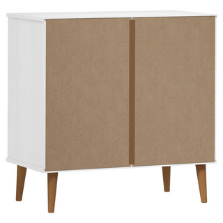 vidaXL Drawer Cabinet MOLDE White 80x40x80 cm Solid Wood Pine - Giant Lobelia