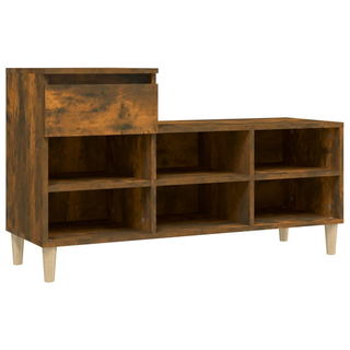 vidaXL Shoe Cabinet Smoked Oak 102x36x60 cm Engineered Wood - Giant Lobelia