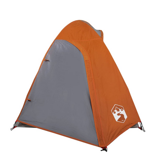 Camping Tent 2-Person Grey and Orange Waterproof - Giant Lobelia