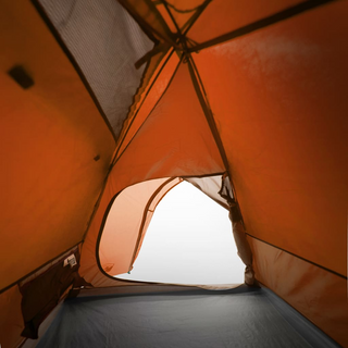 Camping Tent 2-Person Grey and Orange Waterproof - Giant Lobelia