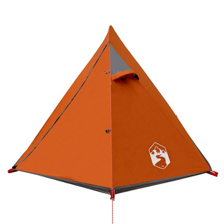 Camping Tent 2-Person Grey and Orange Waterproof - Giant Lobelia