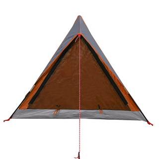 Camping Tent 2-Person Grey and Orange Waterproof - Giant Lobelia