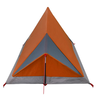 Camping Tent 2-Person Grey and Orange Waterproof - Giant Lobelia