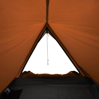 Camping Tent 2-Person Grey and Orange Waterproof - Giant Lobelia