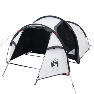 Camping Tent 3-Person White Blackout Fabric Waterproof - Giant Lobelia