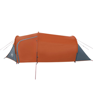 Camping Tent 3-Person Grey and Orange Waterproof - Giant Lobelia