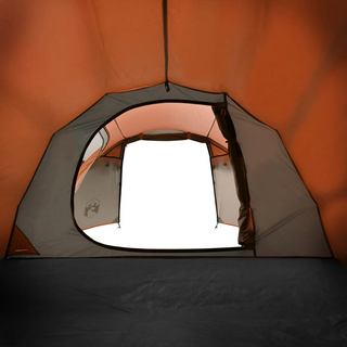 Camping Tent 3-Person Grey and Orange Waterproof - Giant Lobelia