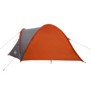 Camping Tent 4-Person Grey and Orange Waterproof - Giant Lobelia