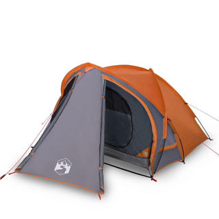 Camping Tent 2-Person Grey and Orange Waterproof - Giant Lobelia