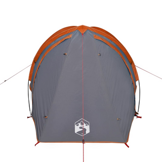 Camping Tent 2-Person Grey and Orange Waterproof - Giant Lobelia