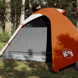 Camping Tent 2-Person Grey and Orange Waterproof - Giant Lobelia