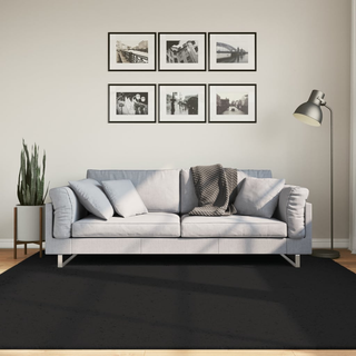 vidaXL Rug HUARTE Short Pile Soft and Washable Black 200x200 cm - Giant Lobelia