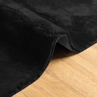 vidaXL Rug HUARTE Short Pile Soft and Washable Black 200x280 cm - Giant Lobelia