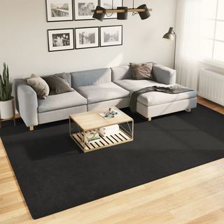 vidaXL Rug HUARTE Short Pile Soft and Washable Black 240x340 cm - Giant Lobelia