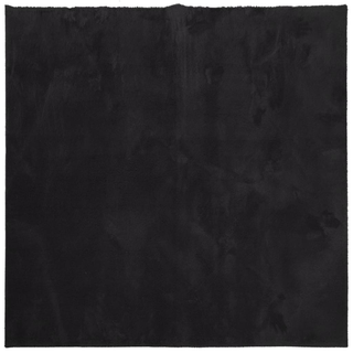 vidaXL Rug HUARTE Short Pile Soft and Washable Black 240x240 cm - Giant Lobelia