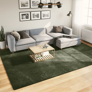 vidaXL Rug HUARTE Short Pile Soft and Washable Forest Green 240x340 cm - Giant Lobelia