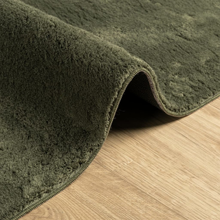 vidaXL Rug HUARTE Short Pile Soft and Washable Forest Green 200x200 cm - Giant Lobelia