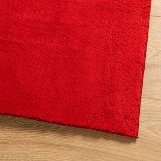 Rug HUARTE Short Pile Soft and Washable Red 240x240 cm - Giant Lobelia