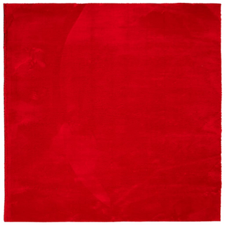 Rug HUARTE Short Pile Soft and Washable Red 200x200 cm - Giant Lobelia