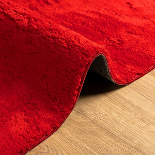 Rug HUARTE Short Pile Soft and Washable Red 200x200 cm - Giant Lobelia