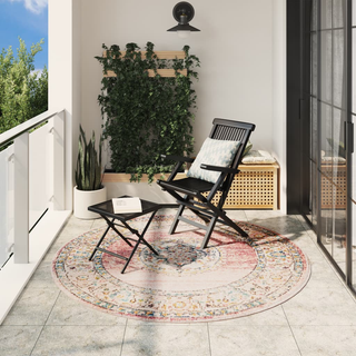 vidaXL Rug ARBIZU Indoor and Outdoor Vintage Design Ø 200 cm - Giant Lobelia