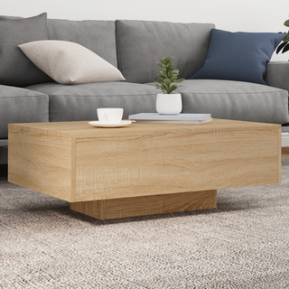 vidaXL Coffee Table with LED Lights Sonoma Oak 85x55x31 cm - Giant Lobelia